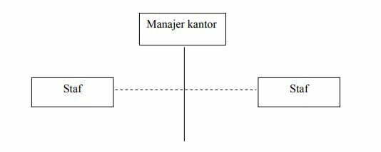 Gambar. Bagan organisasi staf