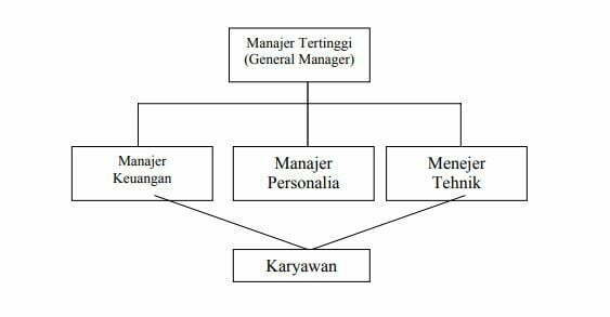 Gambar. Bagan organisasi bentuk fungsional