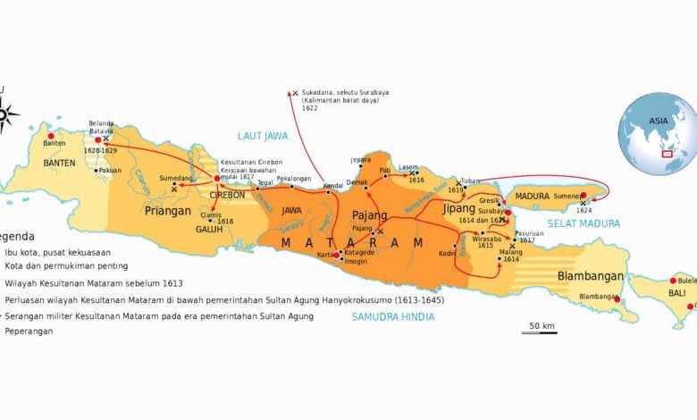 Kesultanan Mataram dan Kesultanan Ternate dan Tidore dan Kesultanan Banjar