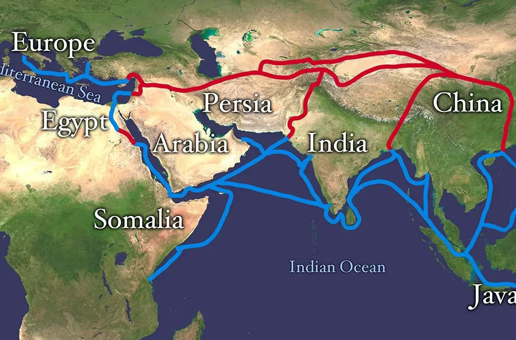 Peta Jalur Perdagangan Kerajaan Maritim Nusantara pada Masa Hindu-Buddha (ft/istimewa)