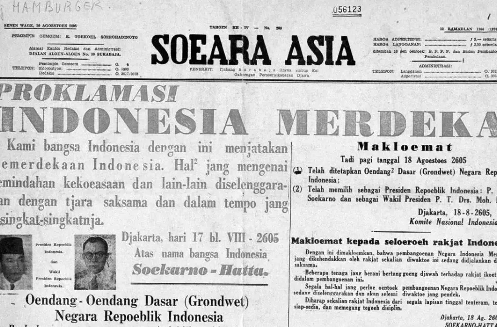 Koran yang Pertama Kali Menerbitkan Berita tentang Proklamasi Kemerdekaan Indonesia (ft/istimewa)