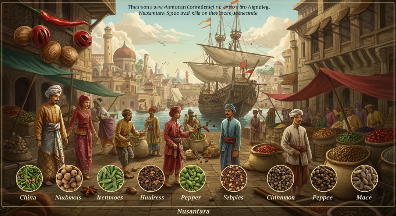 Komoditas Utama dalam Perdagangan Nusantara: Rempah-rempah, Emas, dan Tekstil (ft.istimewa)