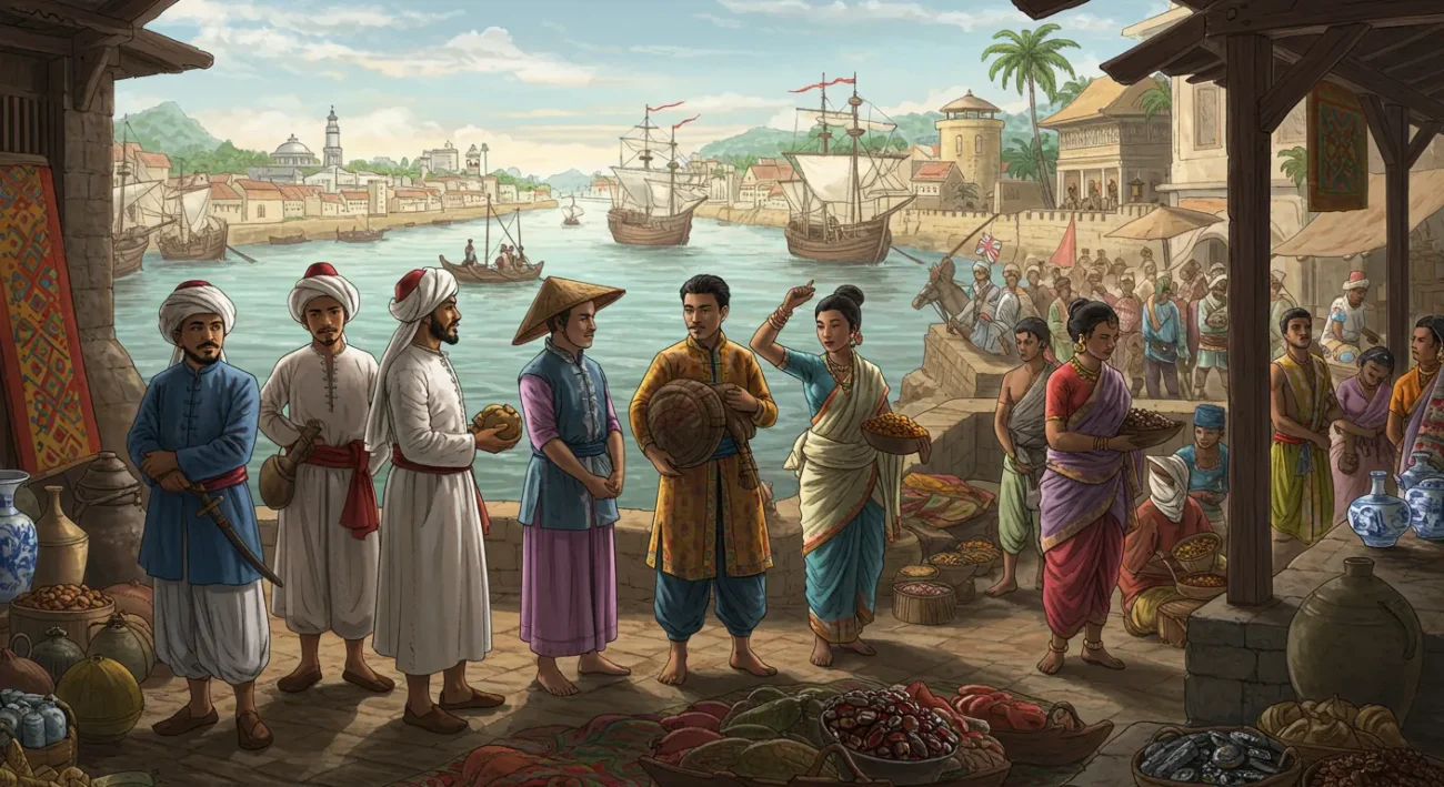Peran Pedagang Arab, Tiongkok, dan India dalam Perdagangan Nusantara (ft.istimewa)