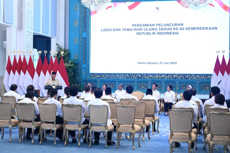 Logo 80 Tahun Indonesia: Bersatu Berdaulat, Rakyat Sejahtera, Indonesia Maju