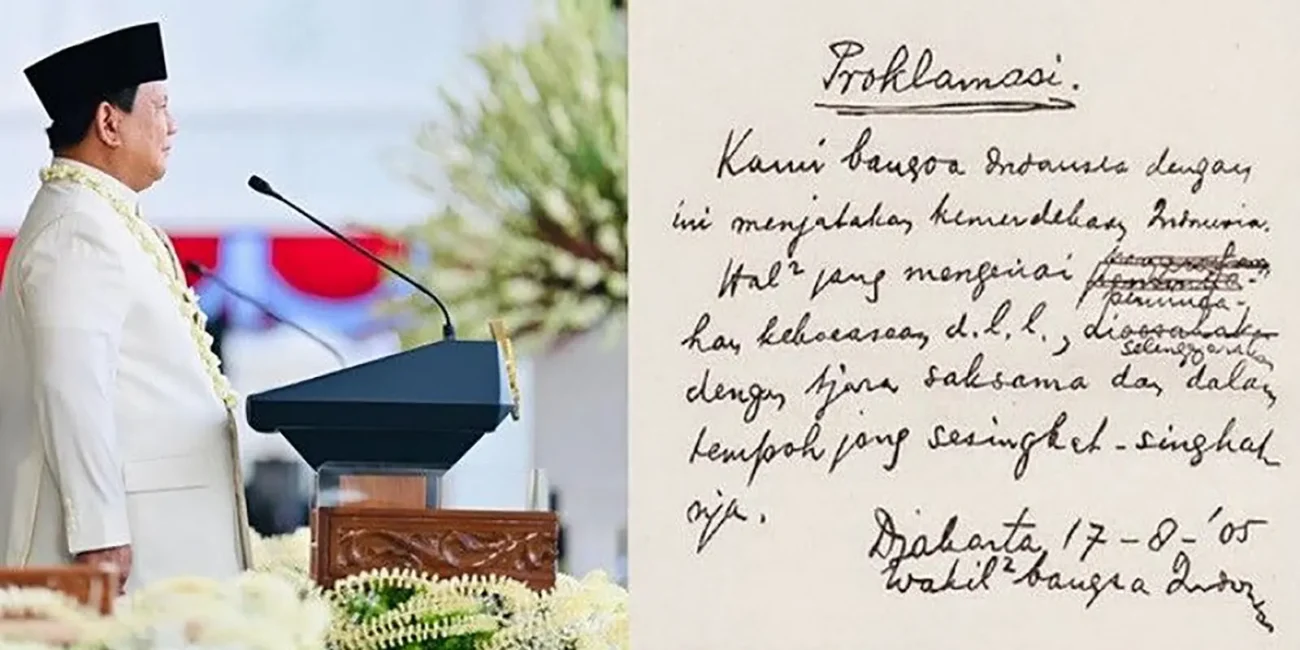 Presiden Prabowo Membaca Teks Proklamasi Saat HUT RI ke-80: Sejarah Baru Indonesia (ft.istimewa)