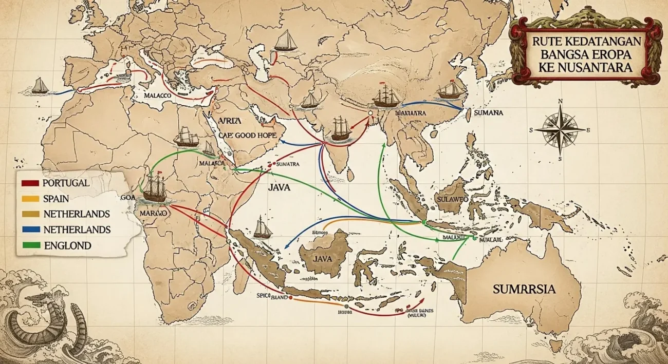 Rute Kedatangan Bangsa Eropa ke Nusantara: Jejak Awal Penjelajahan dan Kolonialisme (ft.istimewa)
