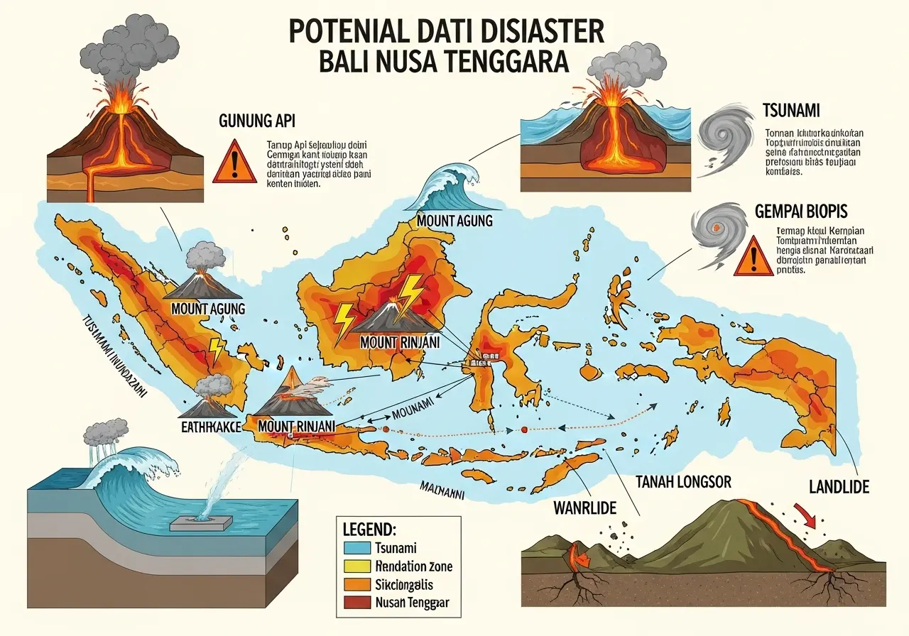 Potensi Bencana Alam di Bali dan Nusa Tenggara: Gunung Api hingga Tsunami (ft.istimewa)