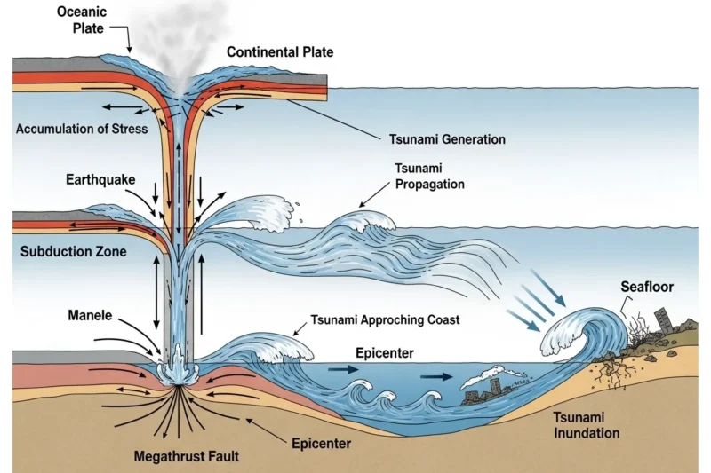 Mekanisme Megathrust dan Pembentukan Tsunami