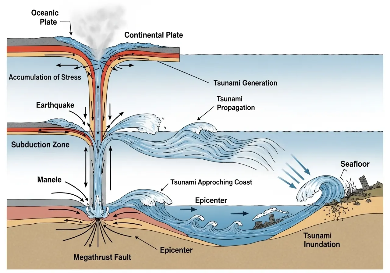 Mekanisme Megathrust dan Pembentukan Tsunami (ft.istimewa)