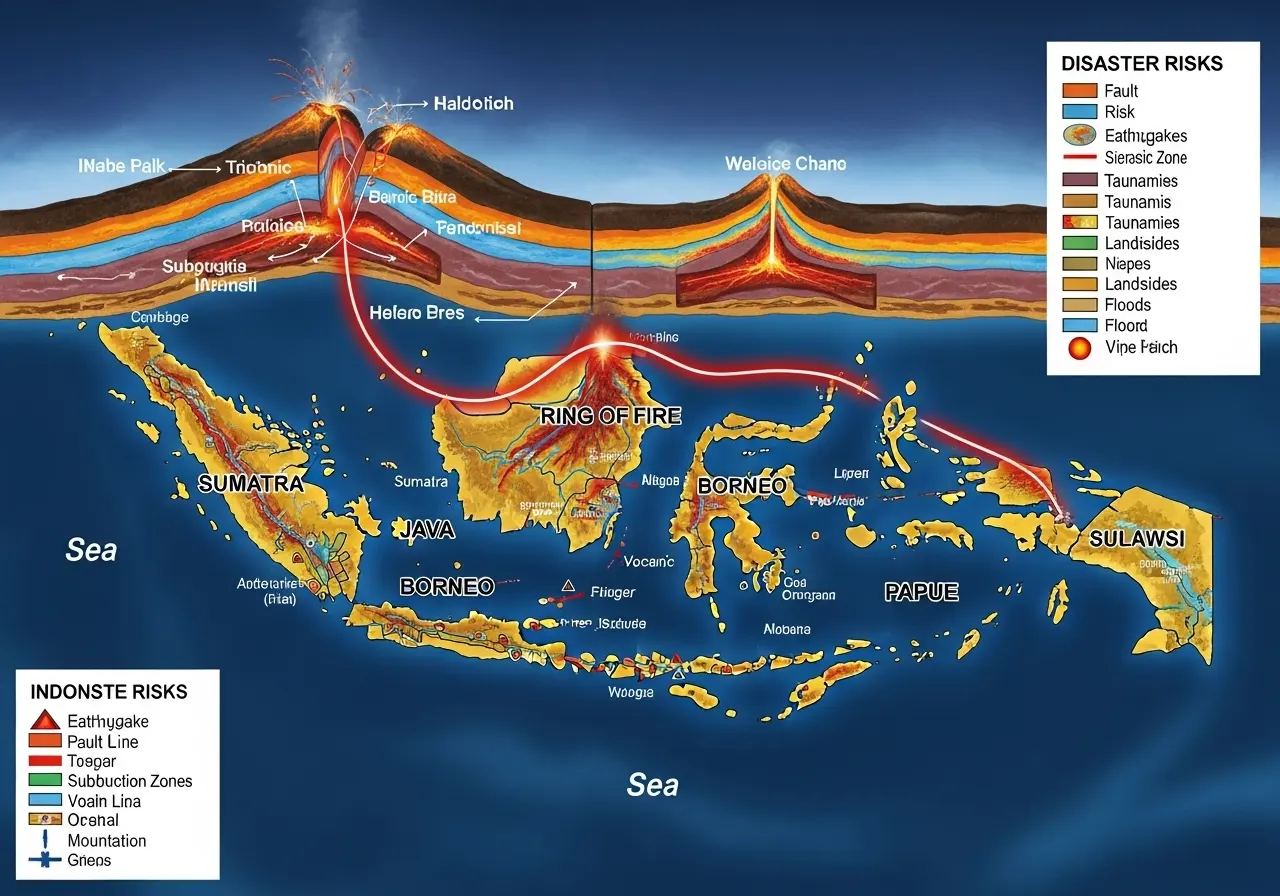 Hubungan Kondisi Geologis Indonesia dengan Risiko Bencana Alam (ft.istimewa)