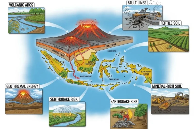 Kondisi Geologis Indonesia dan Dampaknya terhadap Pertanian serta Pemukiman