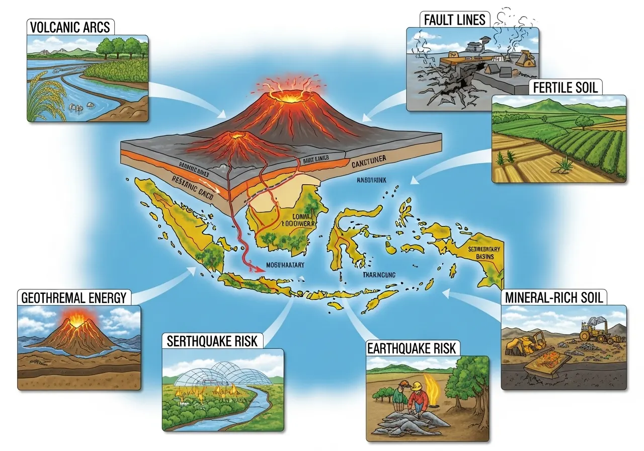 Kondisi Geologis Indonesia dan Dampaknya terhadap Pertanian serta Pemukiman (ft.istimewa)