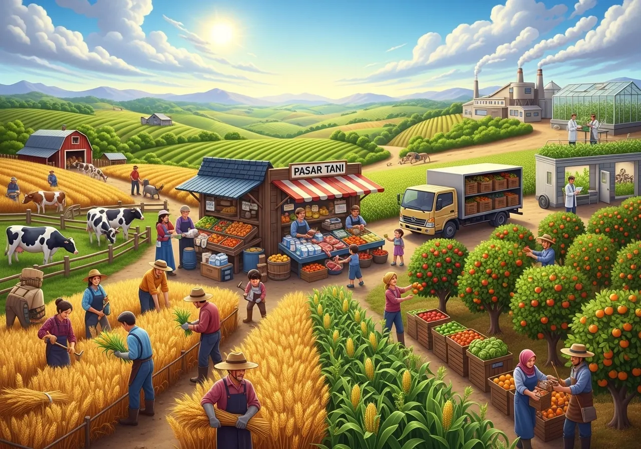 Kegiatan Ekonomi di Bidang Pertanian: Dari Produksi hingga Distribusi (ft.istimewa)