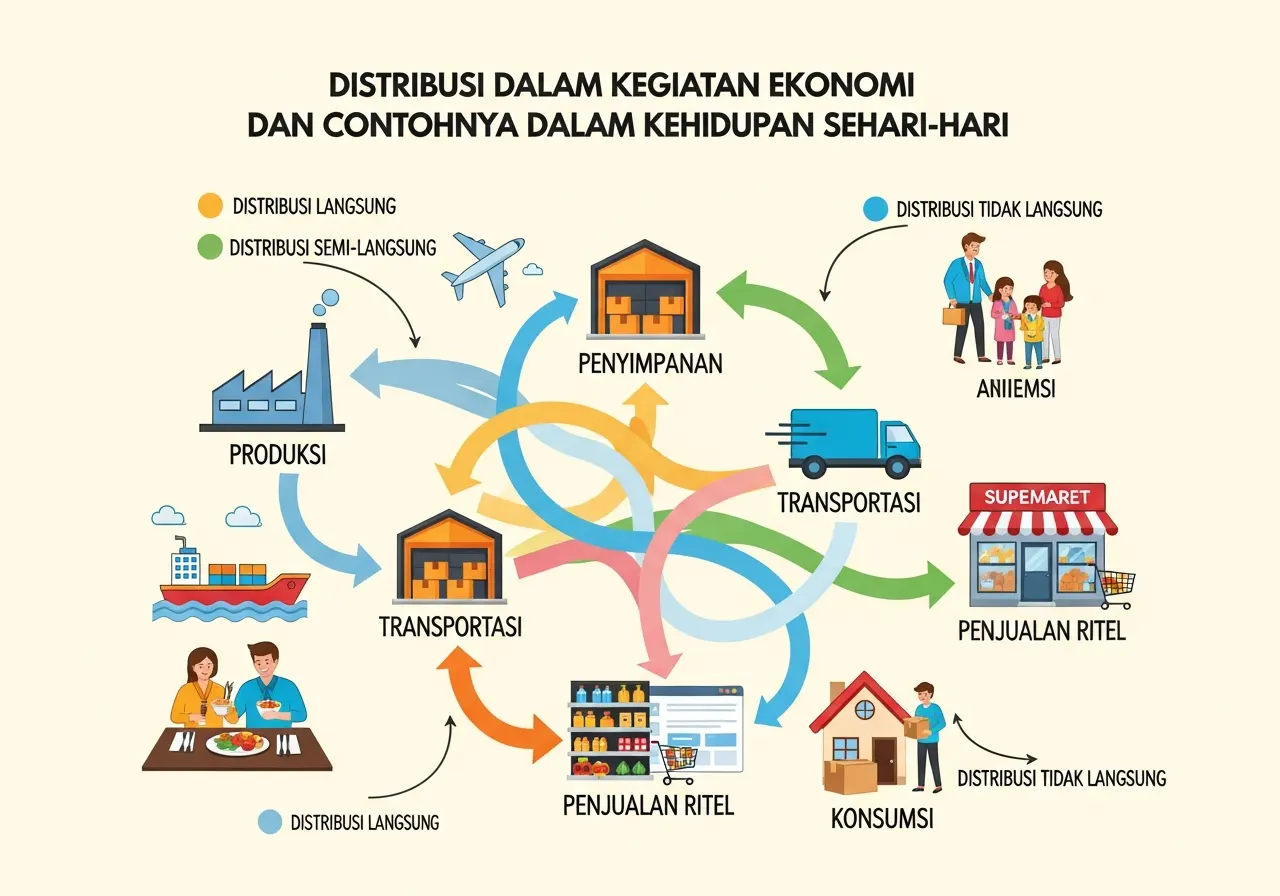 Tujuan Utama Distribusi dalam Kegiatan Ekonomi dan Contohnya dalam Kehidupan Sehari-hari (ft.istimewa)