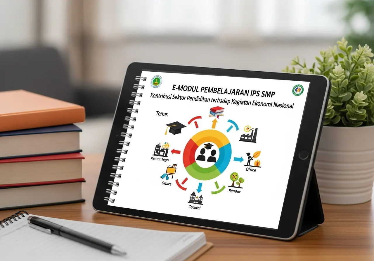 E-MODUL PEMBELAJARAN IPS SMP Tema: Kontribusi Sektor Pendidikan terhadap Kegiatan Ekonomi Nasional (ft.istimewa)