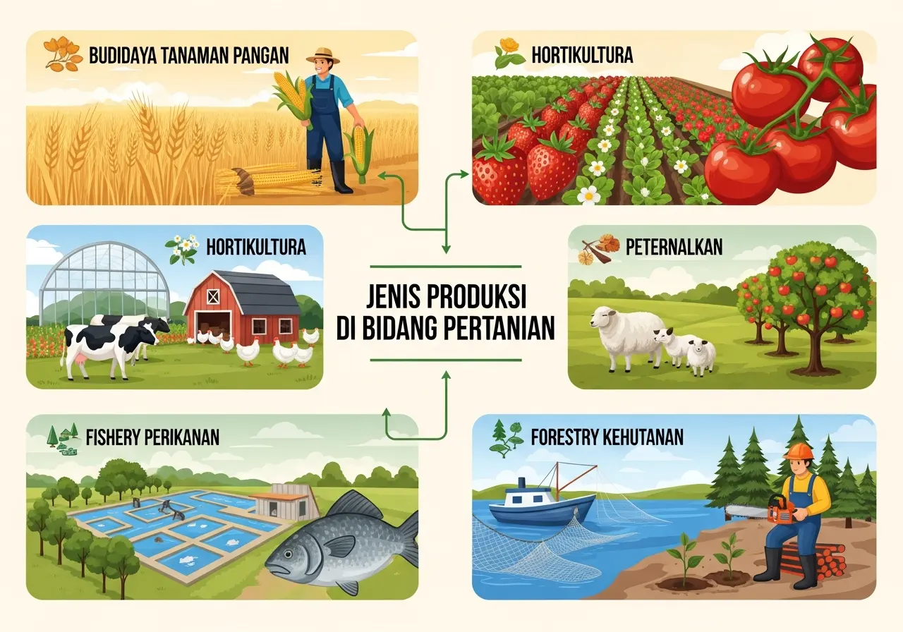 Perbedaan dan Contoh Jenis Produksi di Bidang Pertanian, Industri, dan Jasa (ft.istimewa)