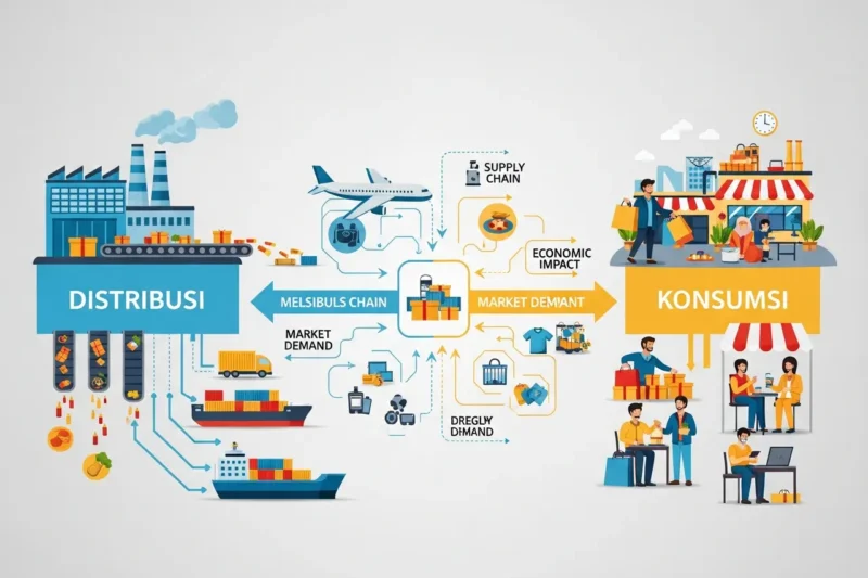 Hubungan antara Produksi, Distribusi, dan Konsumsi dalam Kegiatan Ekonomi