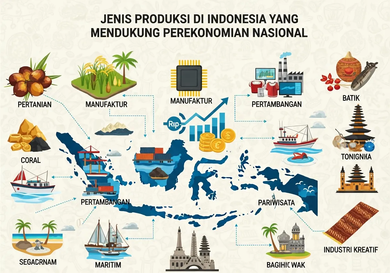 Contoh Jenis Produksi di Indonesia yang Mendukung Perekonomian Nasional (ft.istimewa)