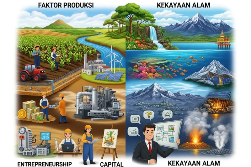Empat Faktor Utama Produksi: Alam, Tenaga Kerja, Modal, dan Kewirausahaan