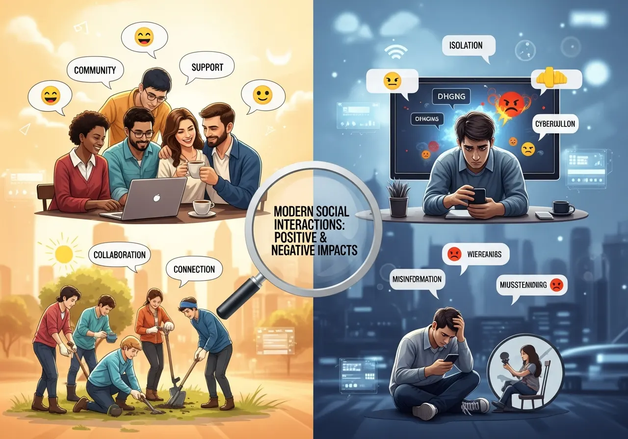 Dampak Positif dan Negatif dari Berbagai Bentuk Interaksi Sosial di Era Modern (ft.istimewa)