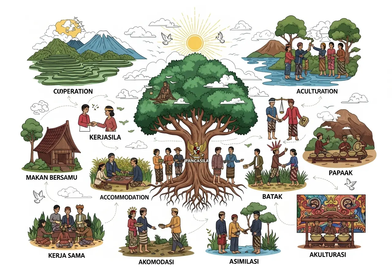 Peran Interaksi Sosial Asosiatif dalam Membangun Keharmonisan Masyarakat Indonesia (ft.istimewa)