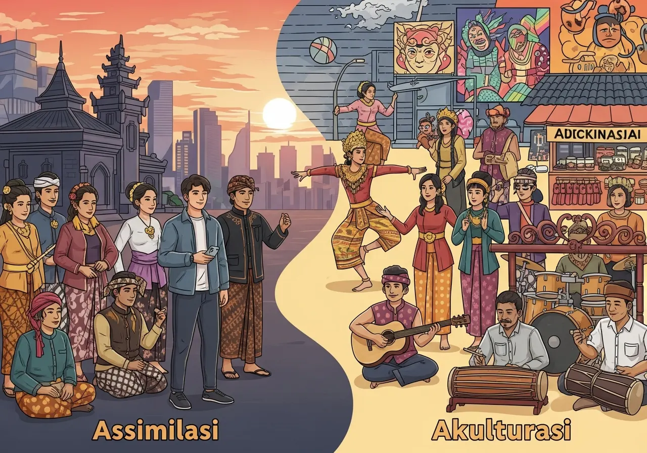 Asimilasi dan Akulturasi: Contoh Interaksi Sosial Asosiatif dalam Keberagaman Budaya Indonesia (ft.istimewa)