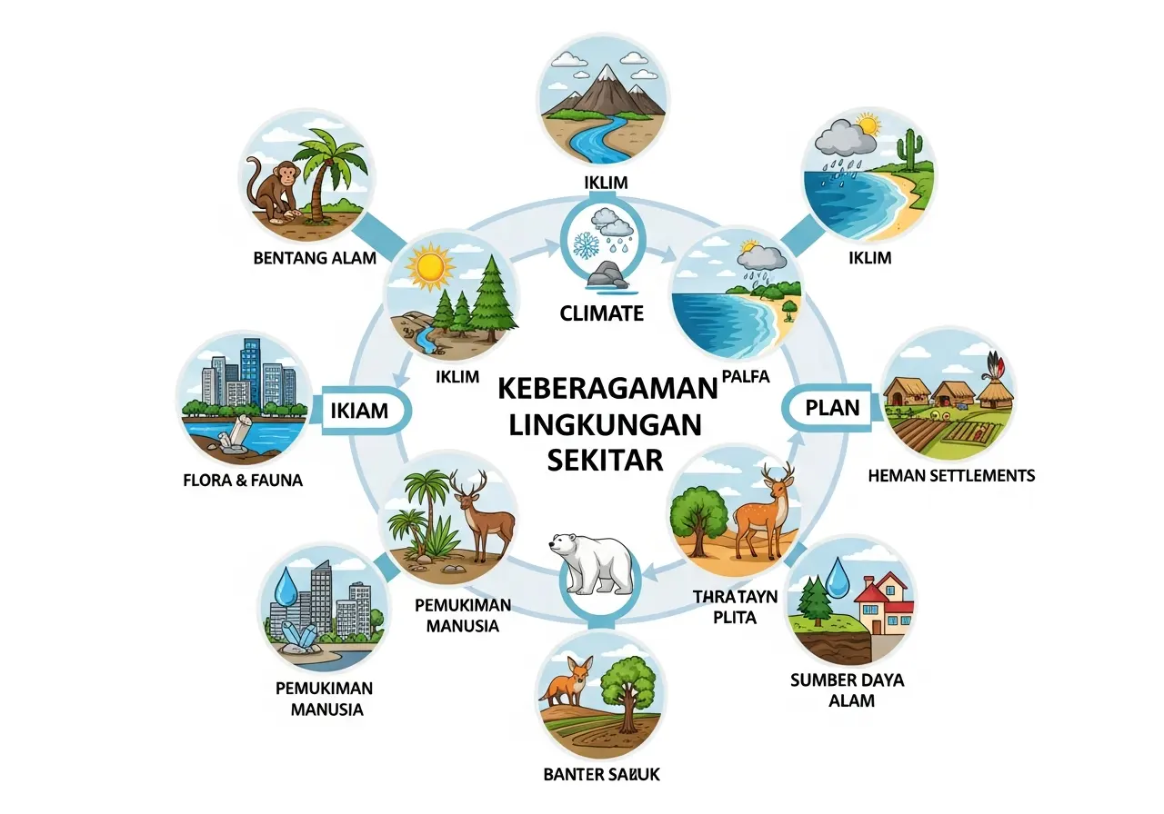 Pengertian Keberagaman Lingkungan Sekitar (Materi IPS Kelas 7) (ft.istimewa)