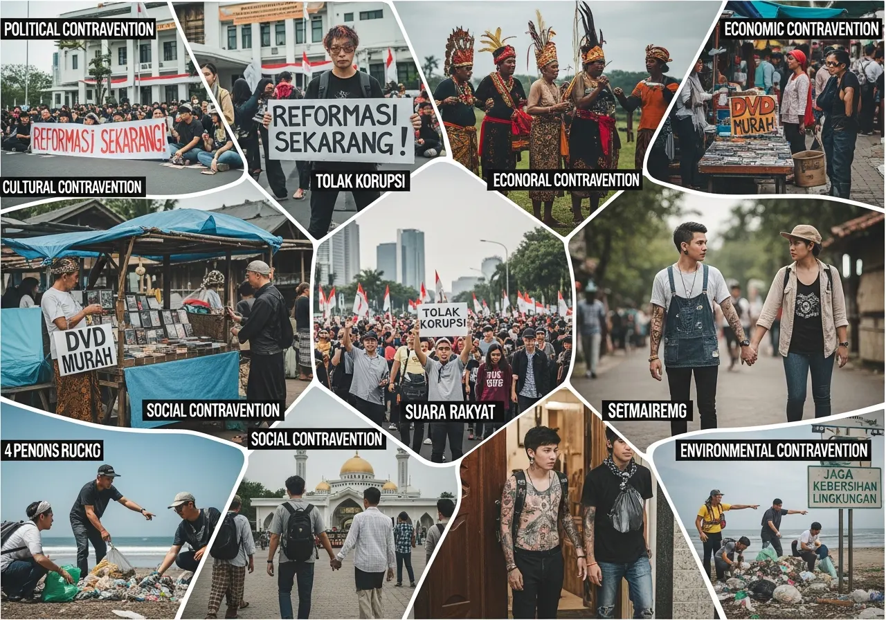 Bentuk-Bentuk Kontravensi dalam Kehidupan Sosial dan Contohnya di Indonesia (ft.istimewa)