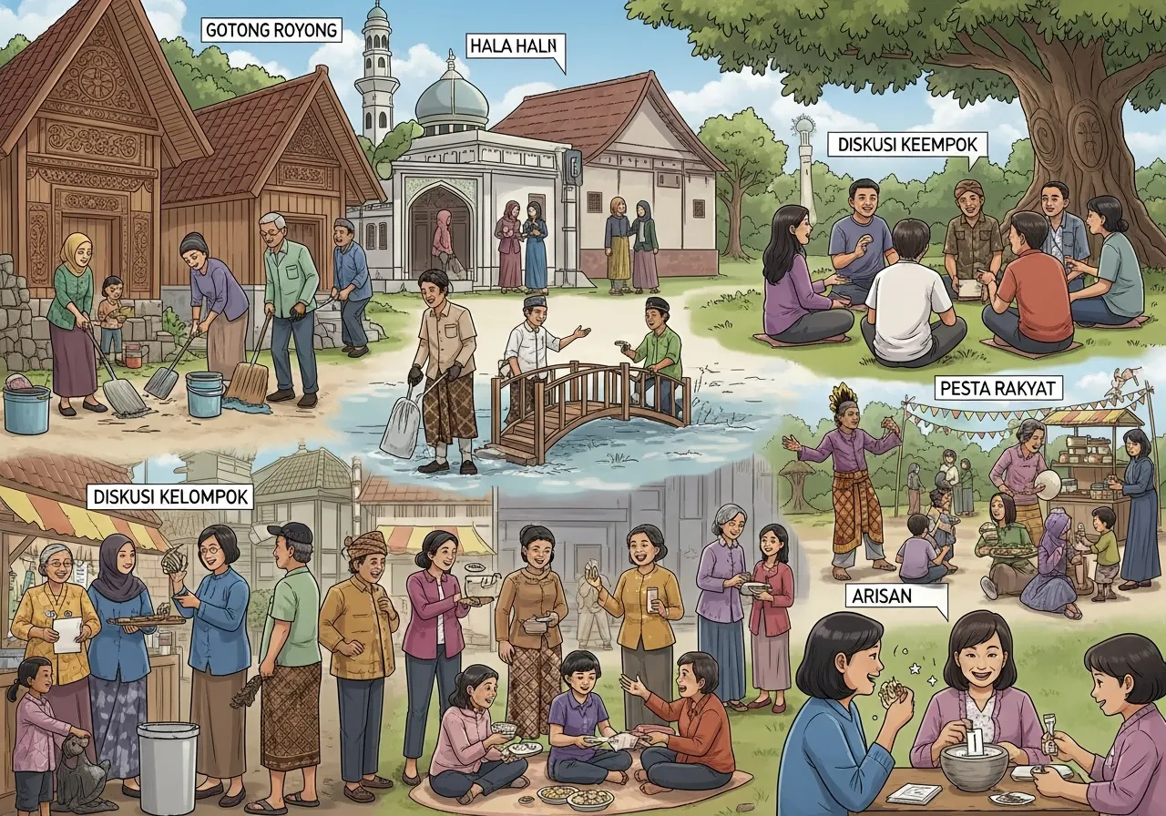 Ciri-Ciri dan Bentuk Interaksi Sosial Horizontal dalam Masyarakat Indonesia (ft.istimewa)