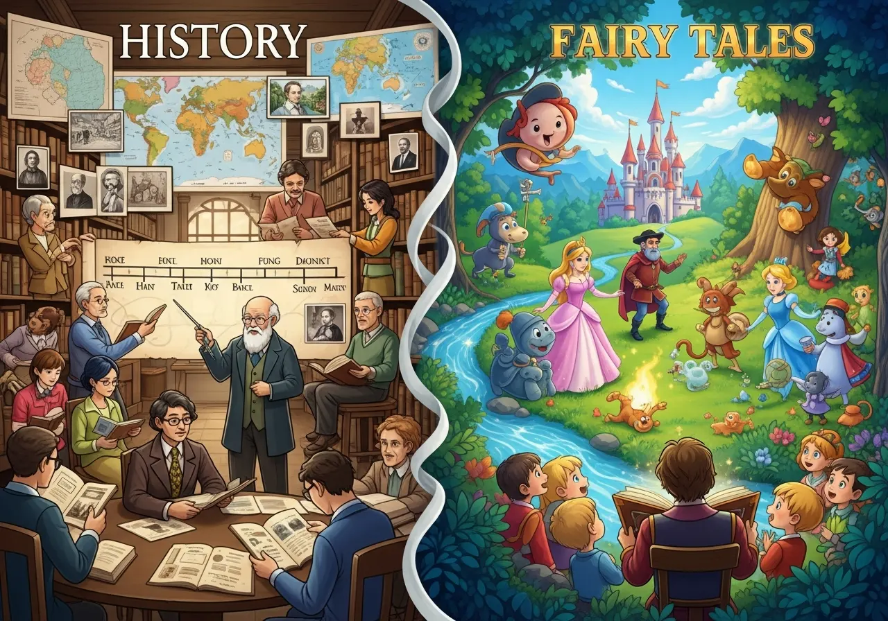 Perbedaan Sejarah dan Cerita Dongeng dalam Kehidupan Masyarakat (ft.istimewa)