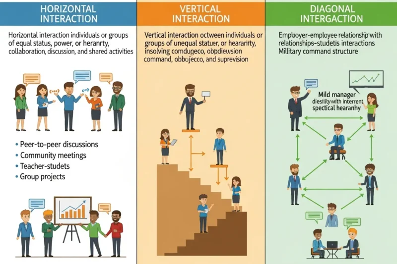 Perbedaan Interaksi Sosial Horizontal, Vertikal, dan Diagonal dalam Kehidupan Sosial