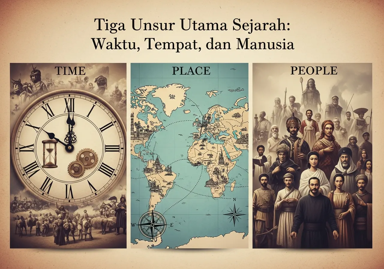 Tiga Unsur Utama Sejarah: Waktu, Tempat, dan Manusia (ft.istimewa)