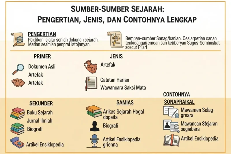 Sumber-Sumber Sejarah: Pengertian, Jenis, dan Contohnya Lengkap