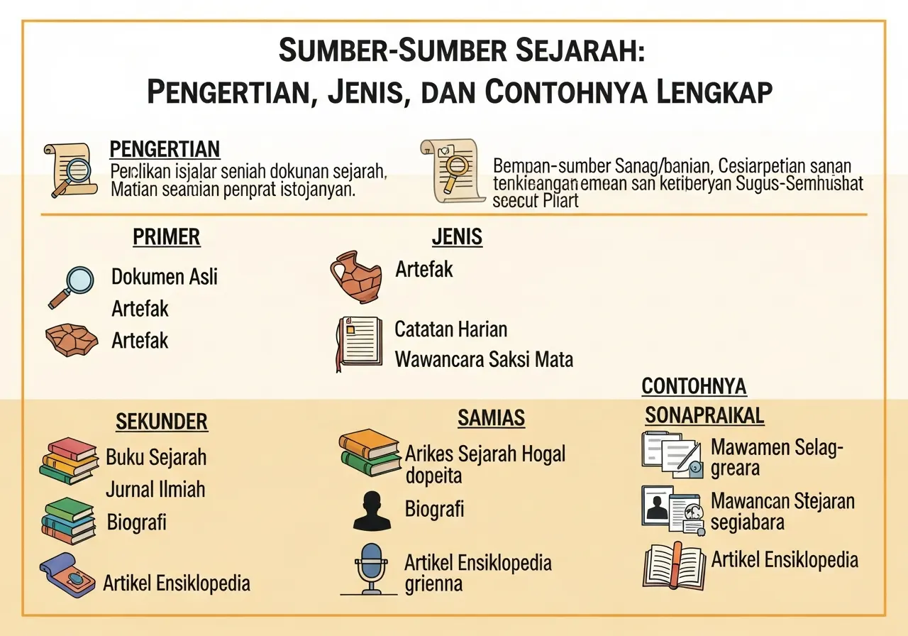 Sumber-Sumber Sejarah: Pengertian, Jenis, dan Contohnya Lengkap (ft.istimewa)