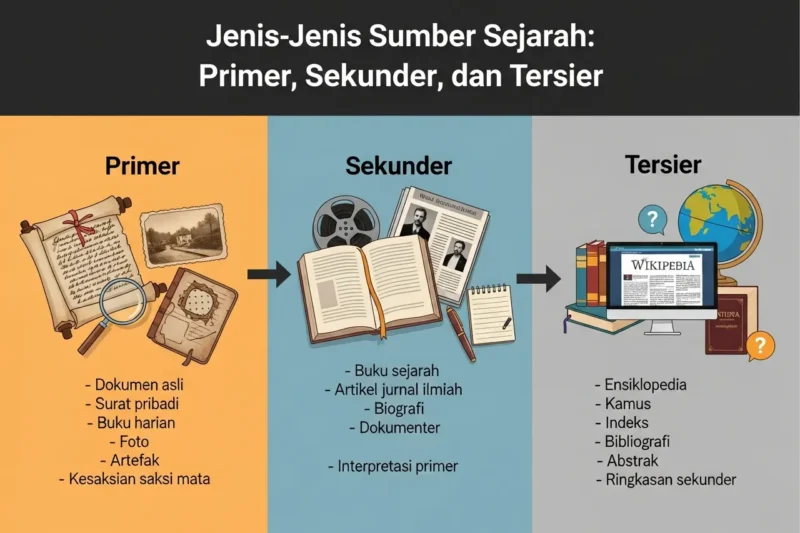 Jenis-Jenis Sumber Sejarah: Primer, Sekunder, dan Tersier