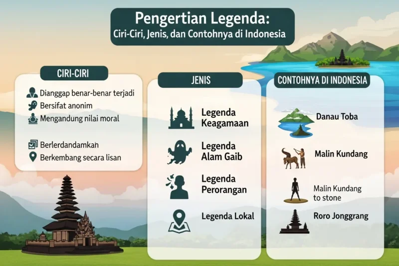 Pengertian Legenda: Ciri-Ciri, Jenis, dan Contohnya di Indonesia