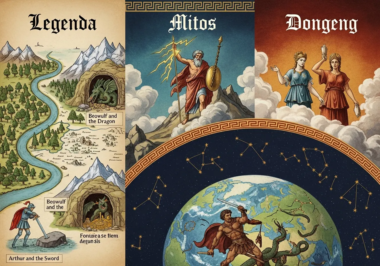 Perbedaan Legenda, Mitos, dan Dongeng dalam Sastra Tradisional (ft.istimewa)