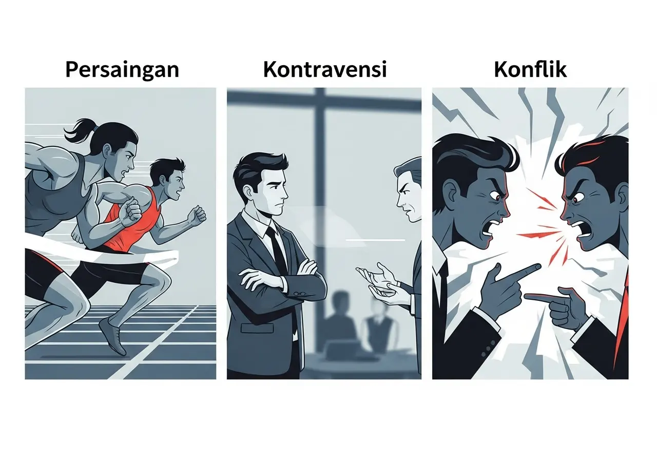 Bentuk-Bentuk Interaksi Sosial Disosiatif: Persaingan, Kontravensi, dan Konflik (ft.istimewa)