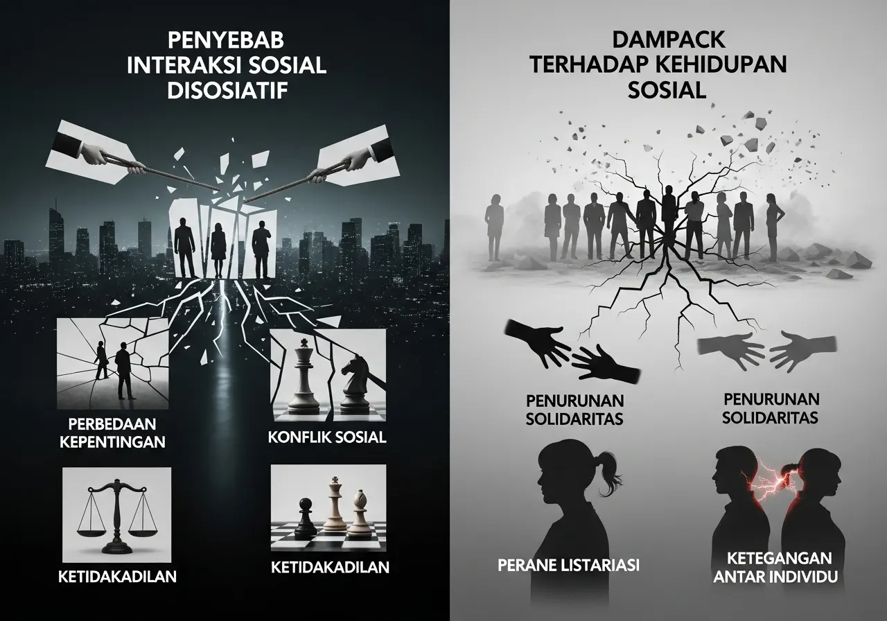 Penyebab Terjadinya Interaksi Sosial Disosiatif dan Dampaknya terhadap Kehidupan Sosial (ft.istimewa)