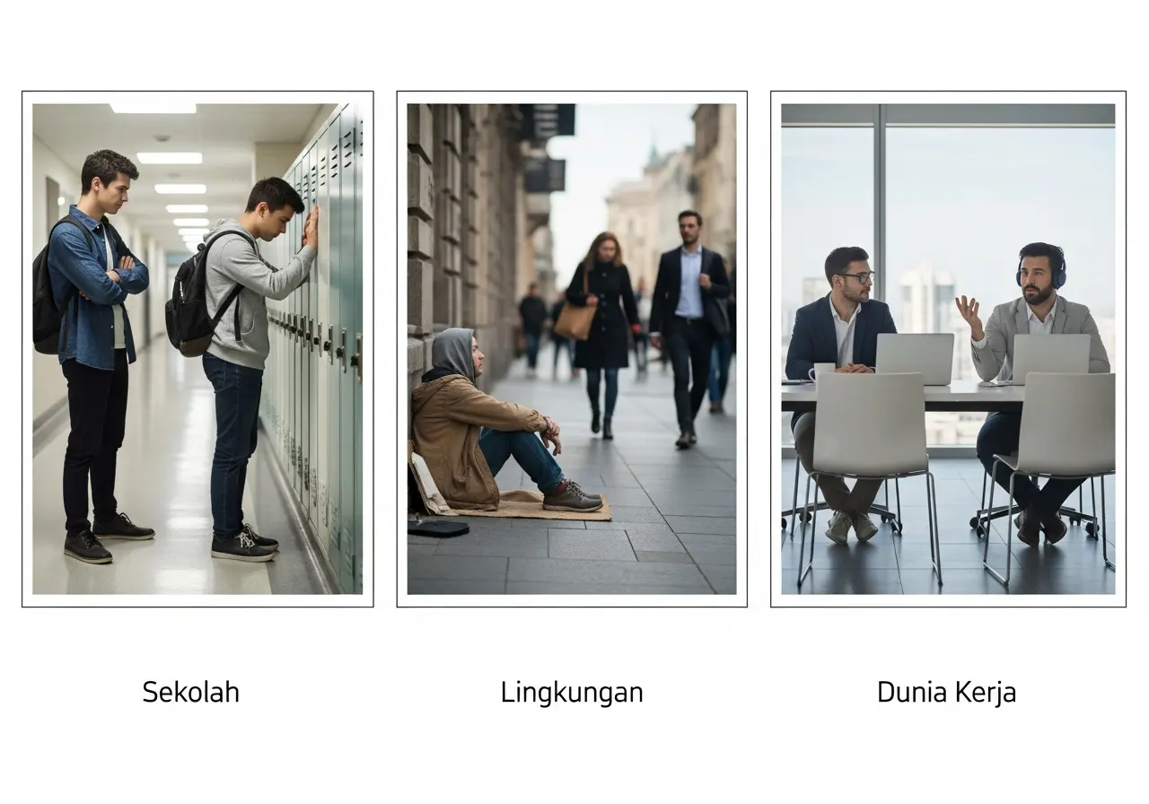 Contoh Interaksi Sosial Disosiatif di Sekolah, Lingkungan, dan Dunia Kerja (ft.istimewa)