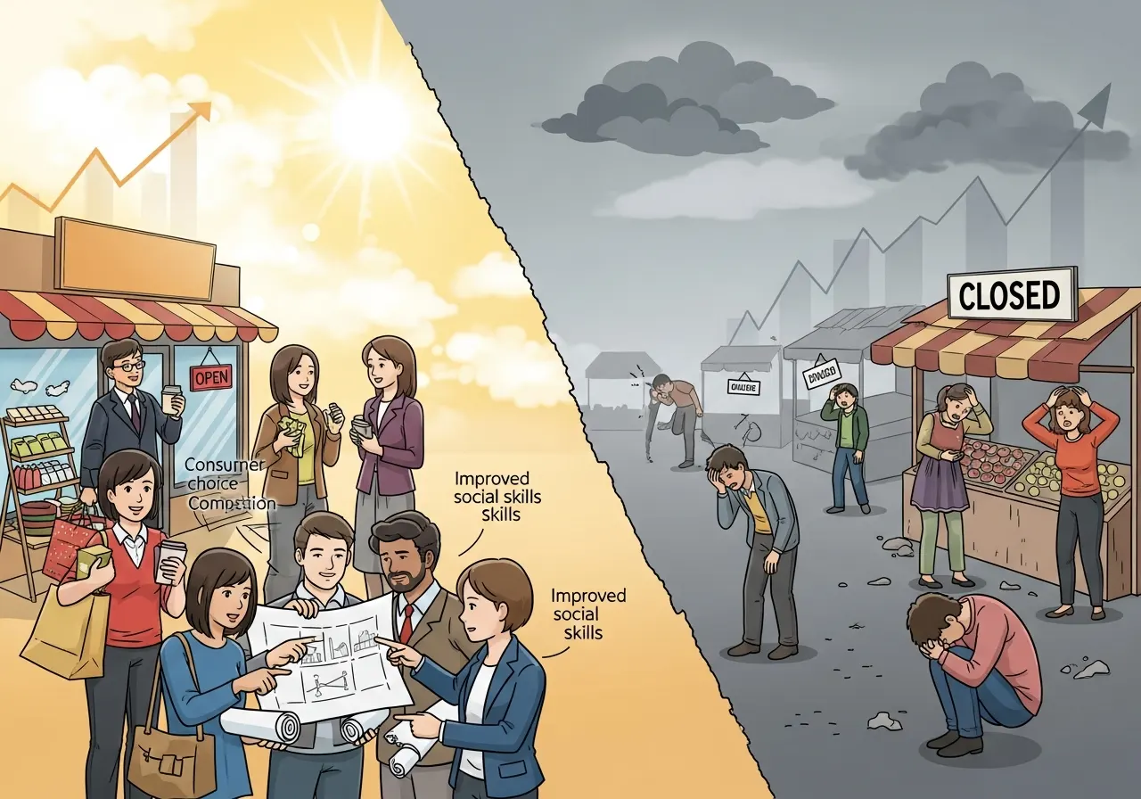 Dampak Positif dan Negatif Persaingan terhadap Kehidupan Sosial dan Ekonomi (ft.istimewa)