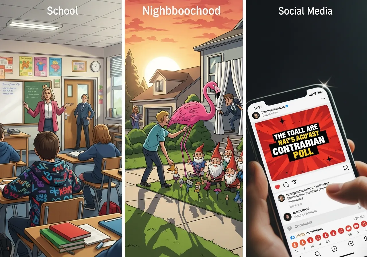 Contoh Kontravensi di Sekolah, Lingkungan, dan Media Sosial (ft.istimewa)