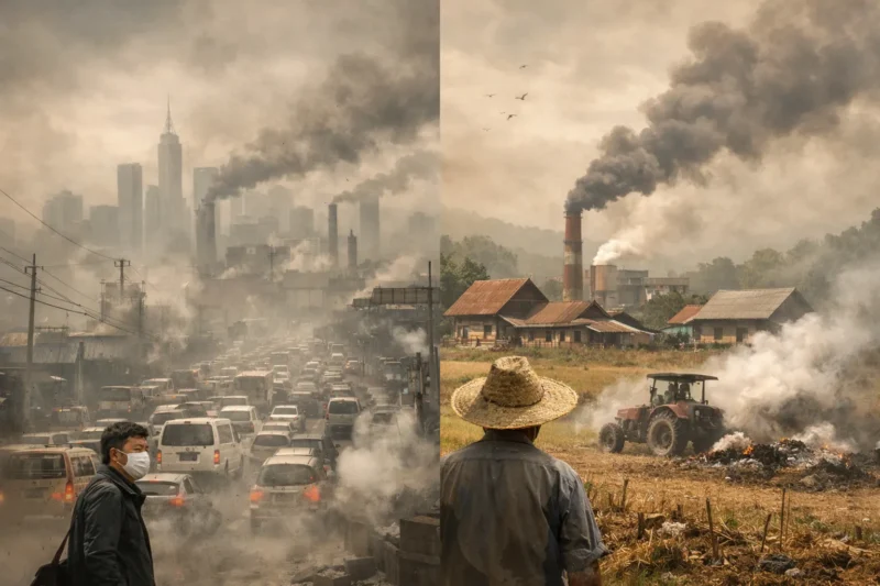 Pencemaran Udara di Perkotaan dan Pedesaan