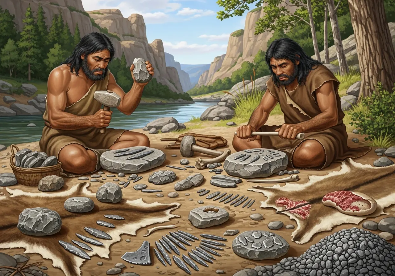 Cara Manusia Zaman Praaksara Membuat Peralatan dari Batu (ft.istimewa)