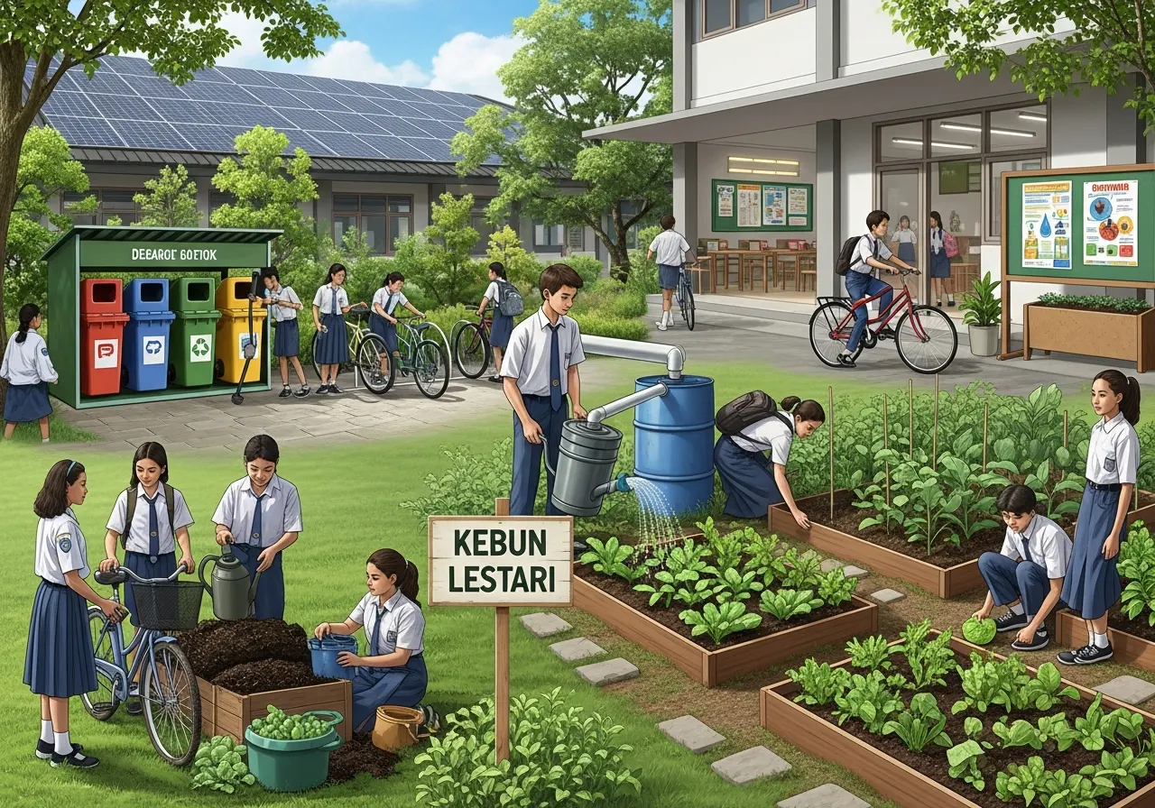 Contoh Penerapan Pembangunan Berkelanjutan di Lingkungan Sekolah (ft.istimewa)