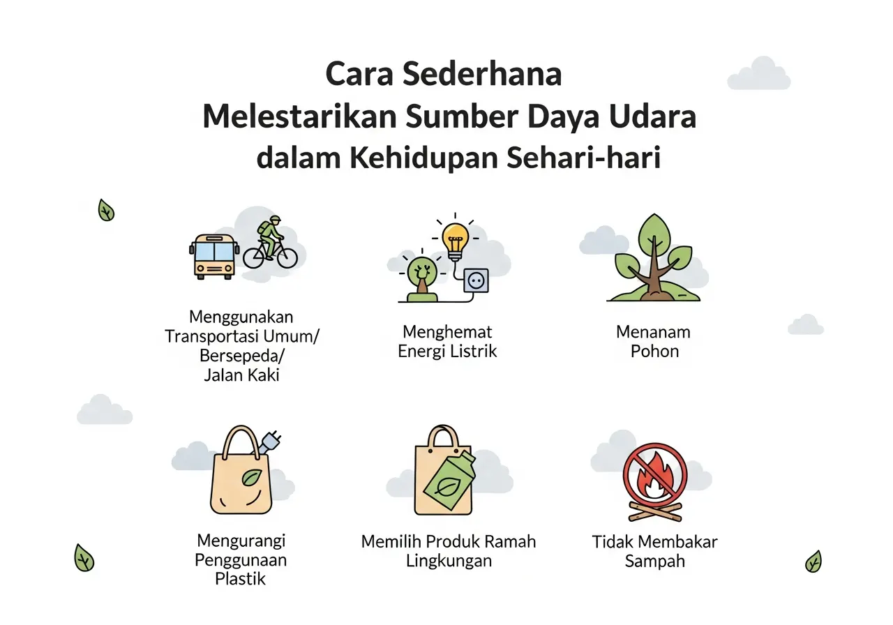 Cara Sederhana Melestarikan Sumber Daya Udara dalam Kehidupan Sehari-hari (ft.istimewa)
