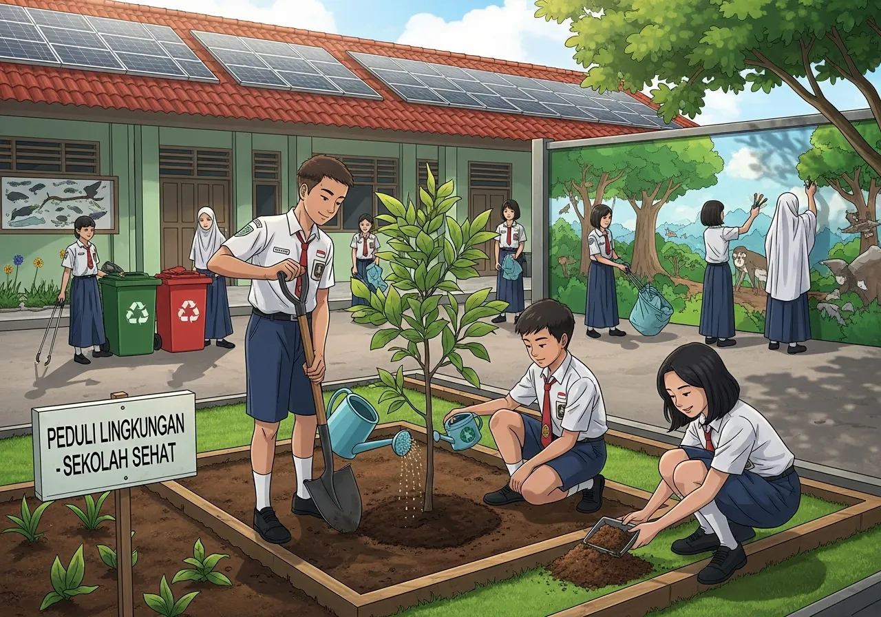 Contoh Pembiasaan Diri Peduli Lingkungan di Sekolah dan Rumah (ft.isitimewa)