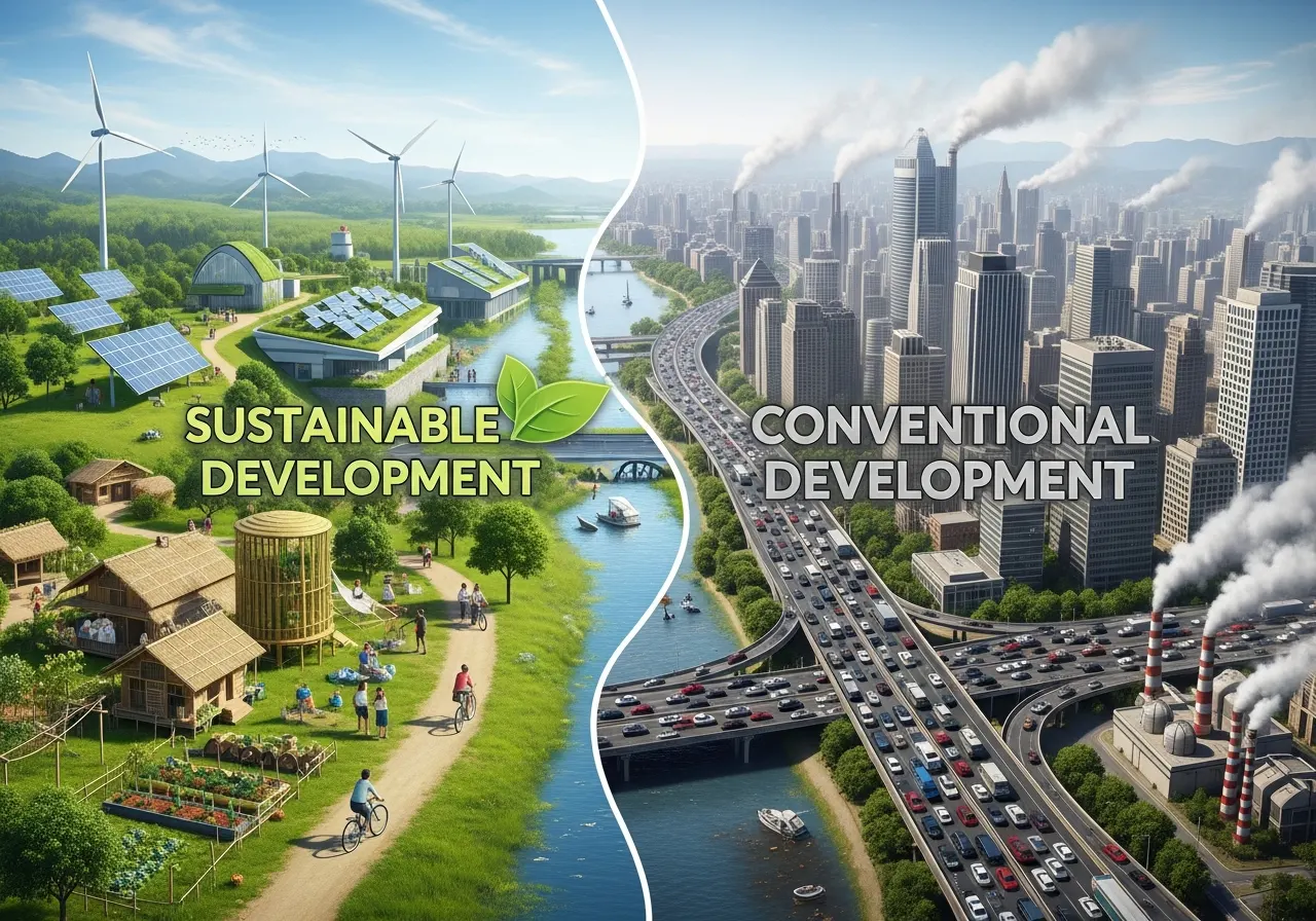 Perbedaan Pembangunan Berkelanjutan dan Pembangunan Konvensional (ft.istimewa)