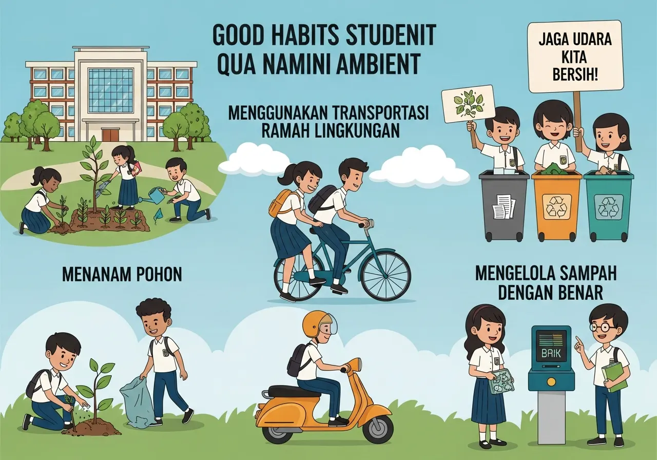 Kebiasaan Baik Pelajar SMP dalam Menjaga Kualitas Udara Lingkungan (ft.istimewa)