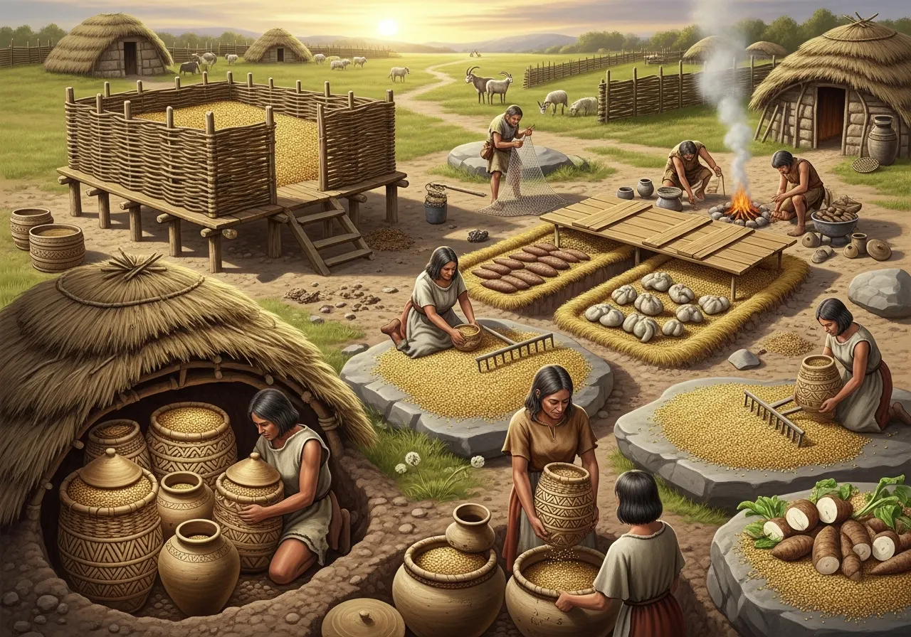 Cara Manusia Zaman Neolitikum Menyimpan Hasil Pertanian (ft.istimewa)